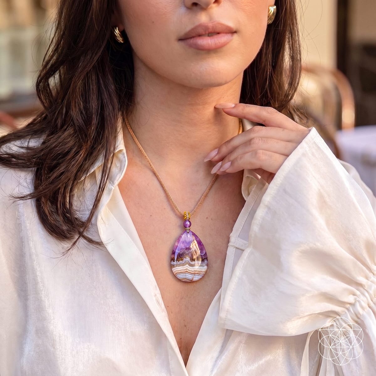 Bring My Spark Back – The Amethyst Crazy Lace Agate Pendant - A-1 Thread Vault