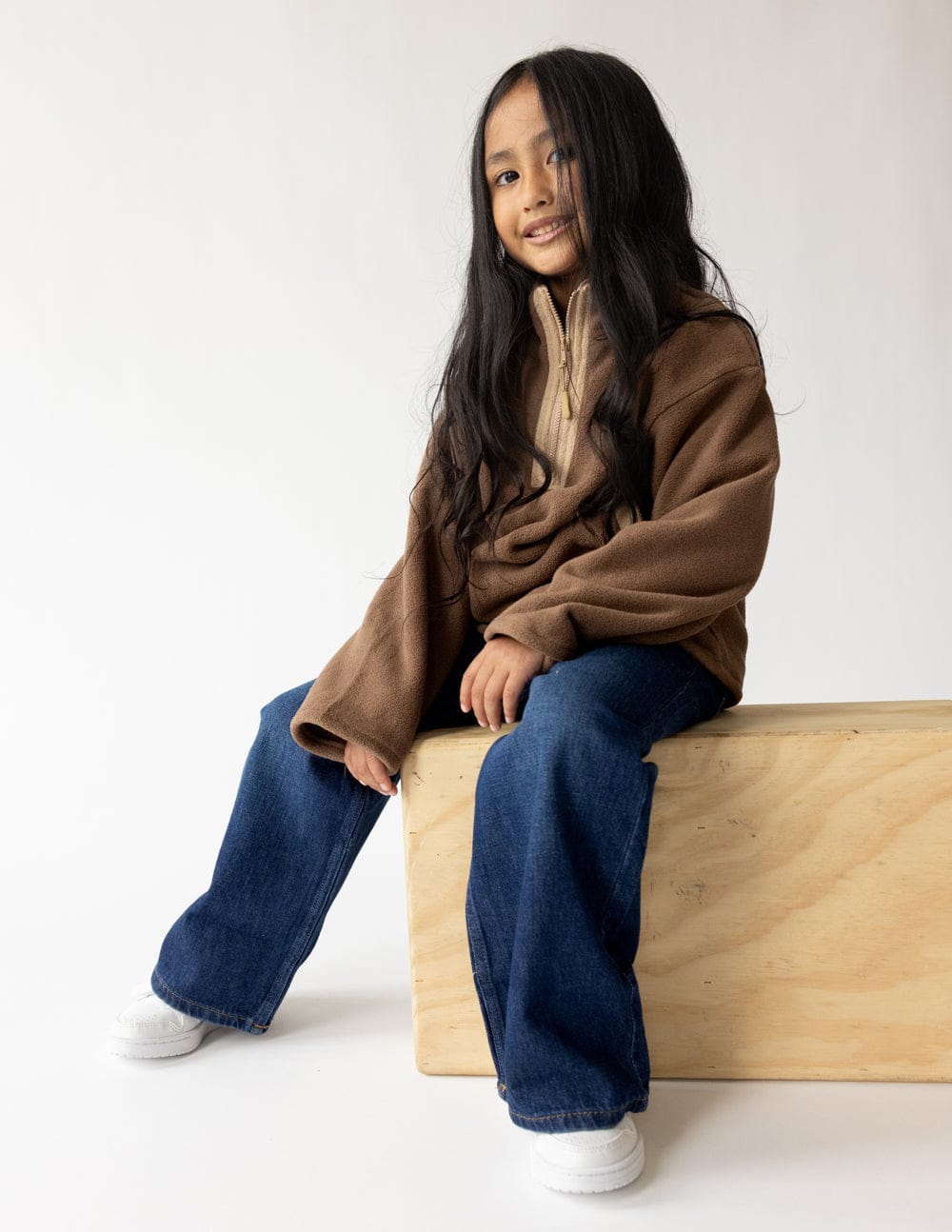 Brown Fleece Kids Pullover - A-1 Thread Vault