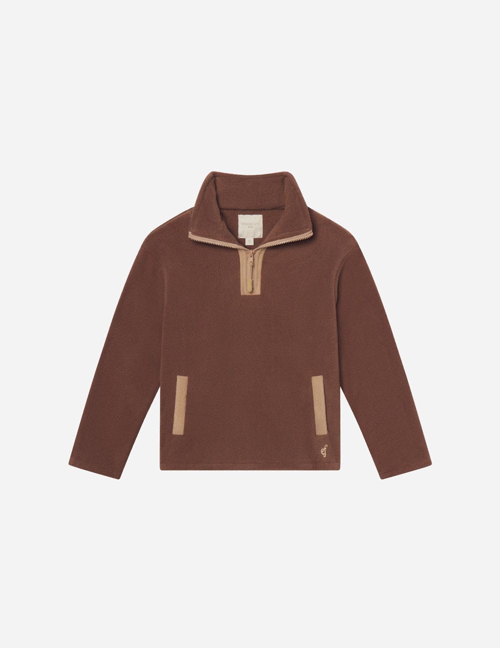 Brown Fleece Kids Pullover - A-1 Thread Vault