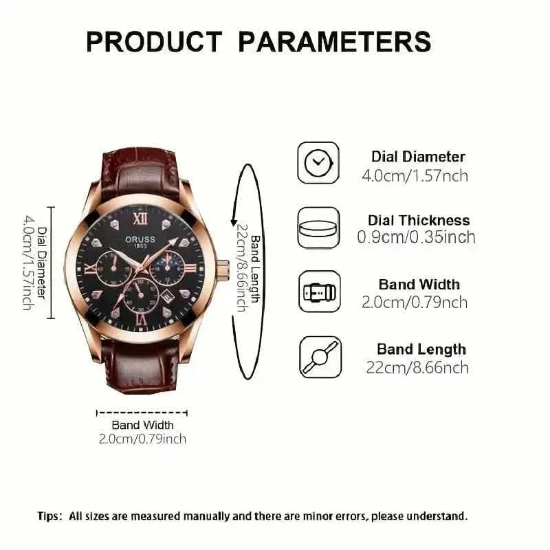 Brown Leather Fashion Quartz Wrist Watch - A-1 Thread Vault