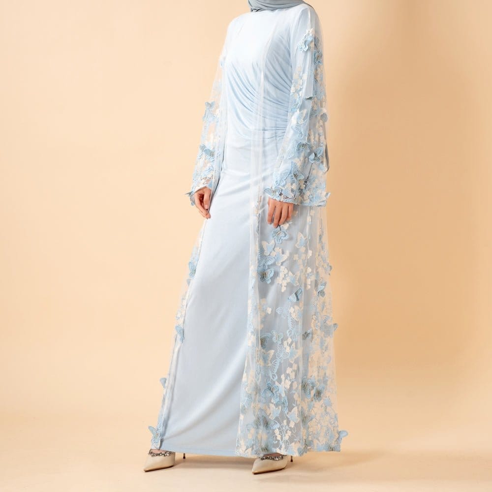 Butterfly Whisper Open Abaya(MOA303) - A-1 Thread Vault