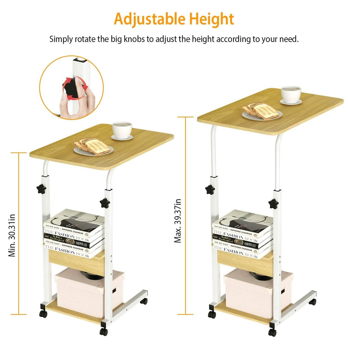 C Side Laptop Small Slim Snack Side Table - A-1 Thread Vault