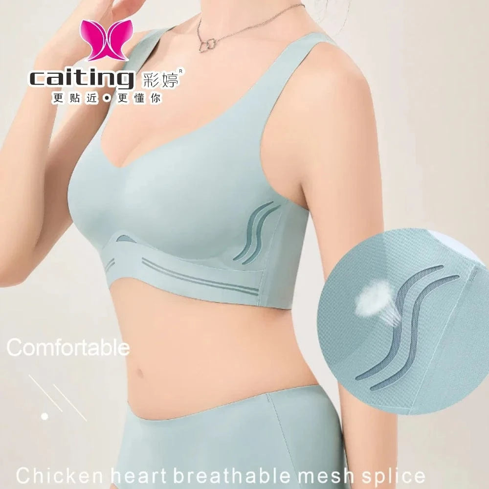 CAITING Seamless Bra Women good quality women underwear No trace Tops Sexy Wireless Women's Underwear Vest-style push-up bra - A-1 Thread Vault