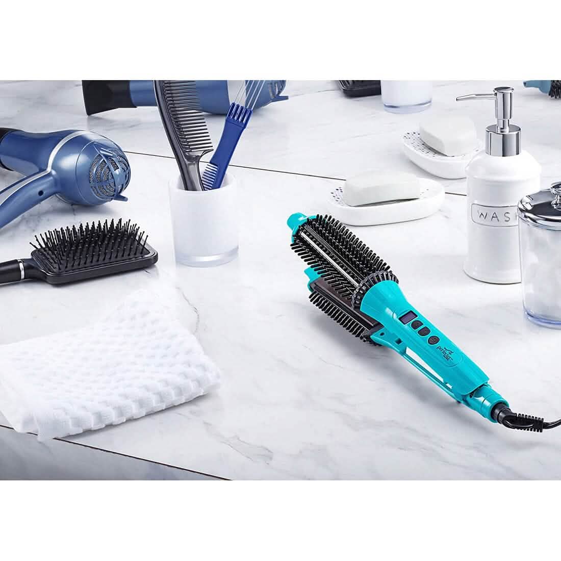 Calista 2-in-1 Heated Brush Iron Hair Styler - A-1 Thread Vault