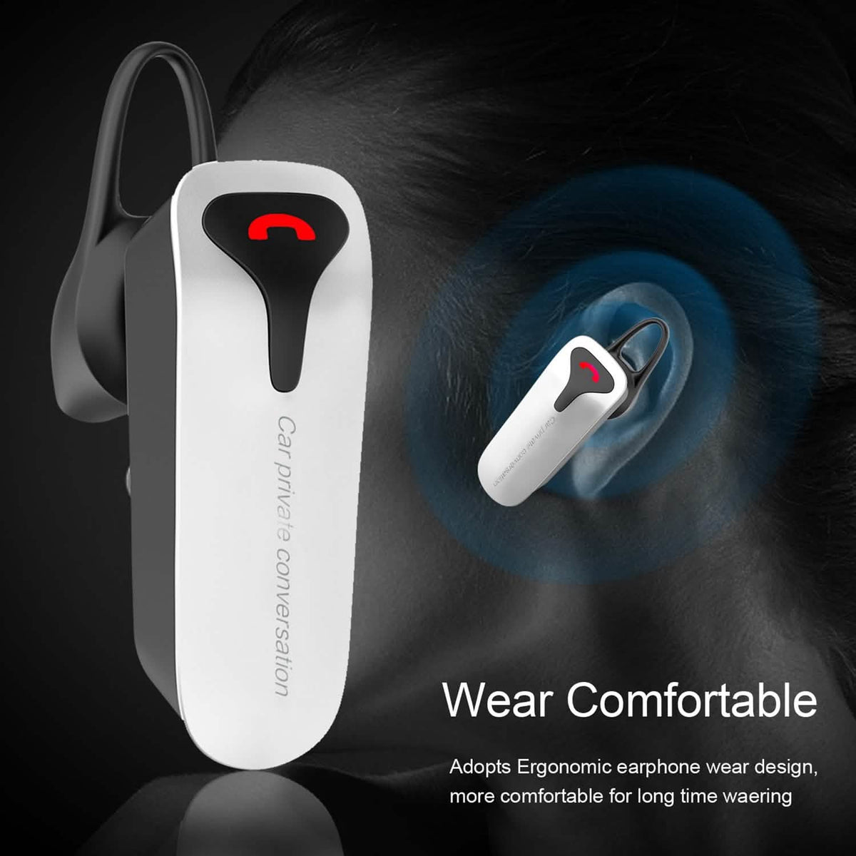 Car FM Transmitter with Wireless Earpiece 2 USB Charge Ports - A-1 Thread Vault