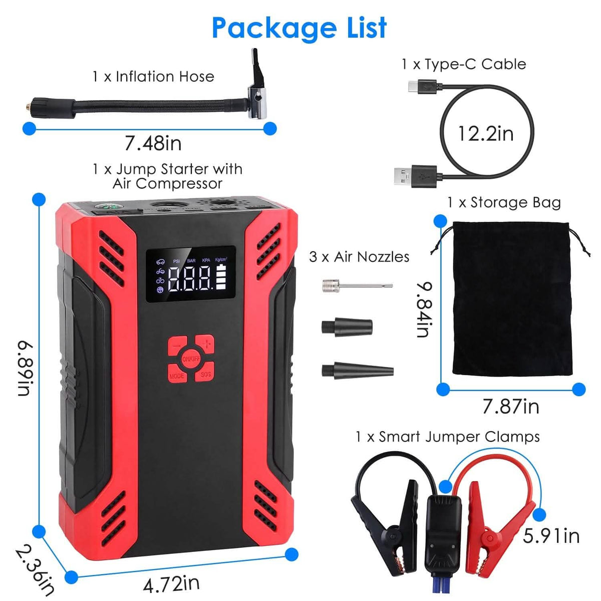 Car Jump Starter with Air Compressor - A-1 Thread Vault