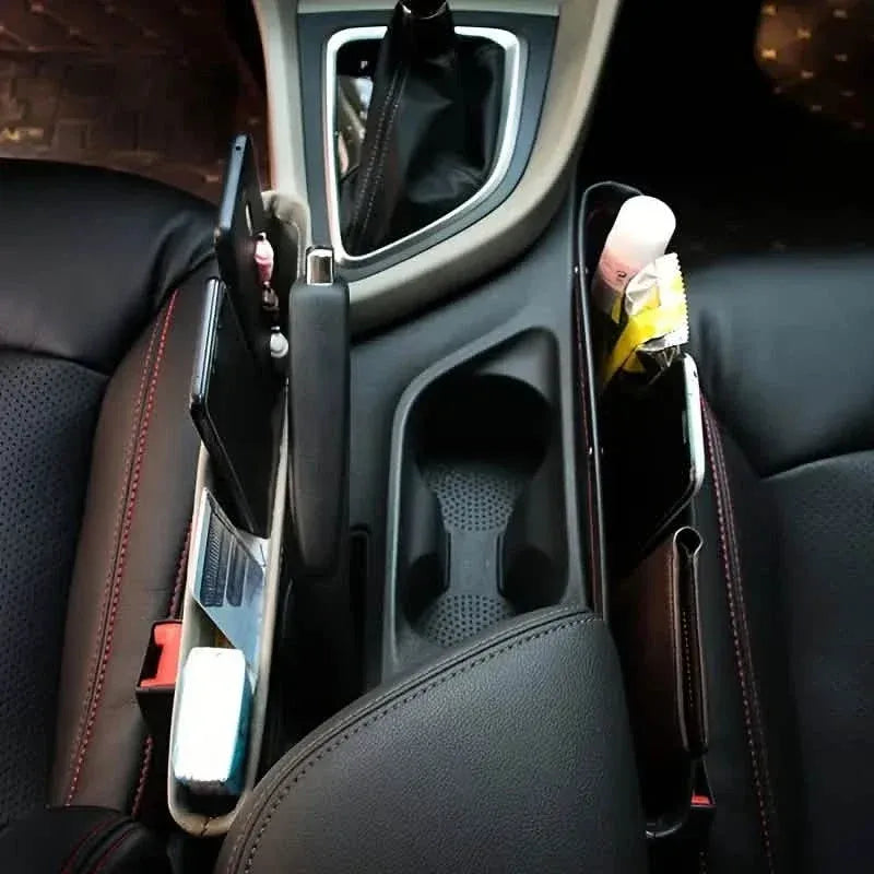 Car Organizer PU Leather Seat Slit Gap Pocket Storage - A-1 Thread Vault