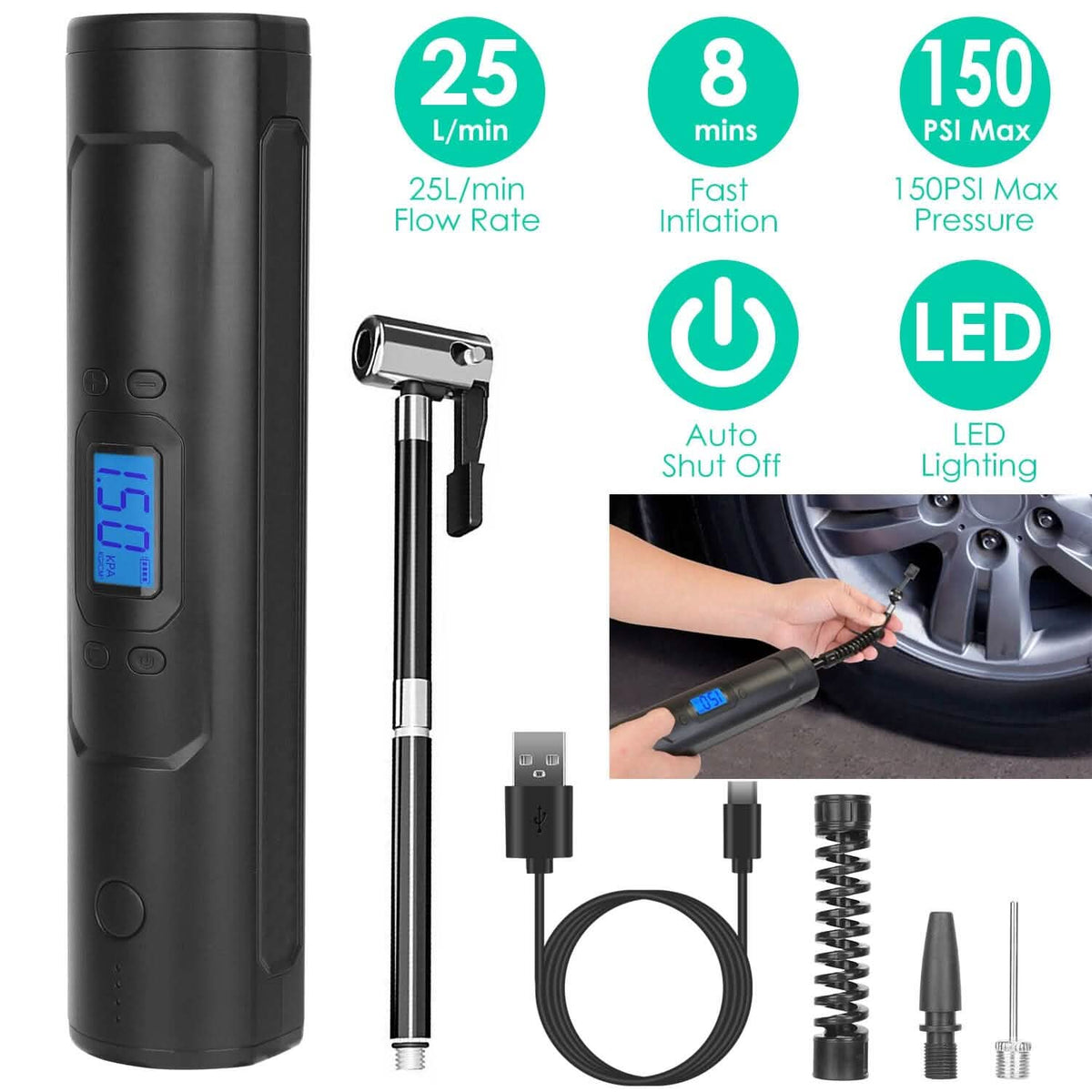 Car Tire Inflator Pump - A-1 Thread Vault
