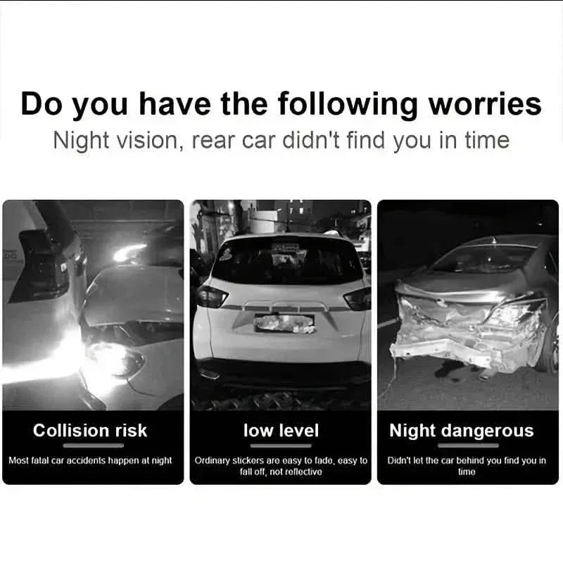 Car Truck Bumper Safety Reflective Warning Strip Stickers - A-1 Thread Vault