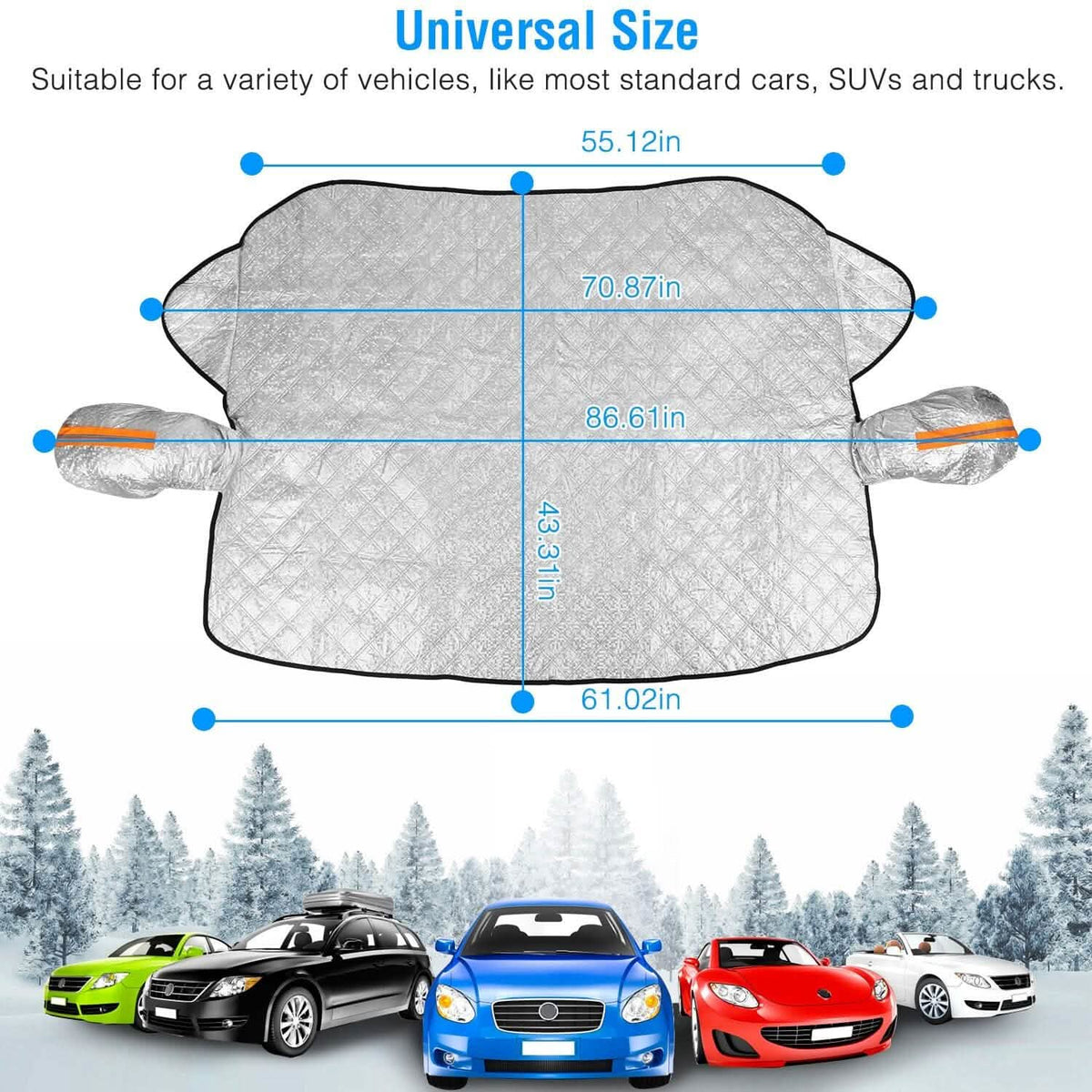 Car Windshield Snow Cover Windproof Magnetic Car Windscreen Cover - A-1 Thread Vault