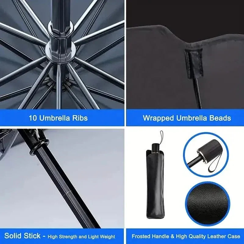 Car Windshield Sun Shade UV Rays and Heat Sun Visor Protector Foldable Reflector Umbrella - A-1 Thread Vault