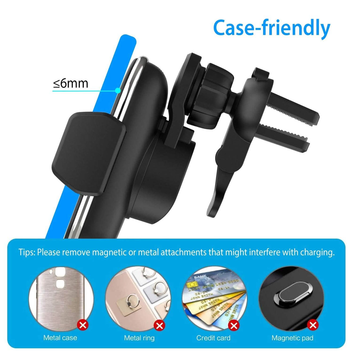 Car Wireless Phone Charger Car Air Vent Phone Mount - A-1 Thread Vault