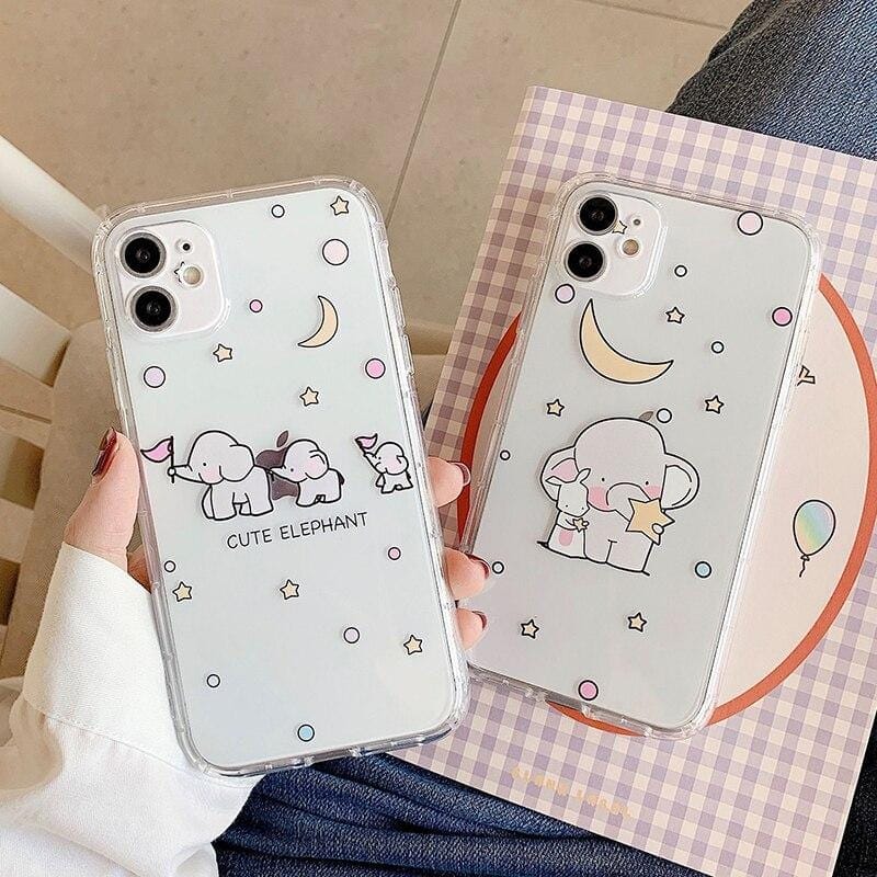 Cartoon Elephant Shockproof iPhone Case - A-1 Thread Vault