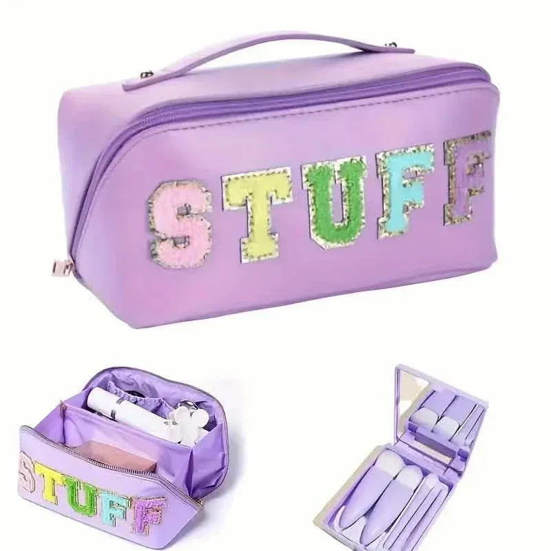 Chenille Letter Patches Cosmetic Bag - A-1 Thread Vault