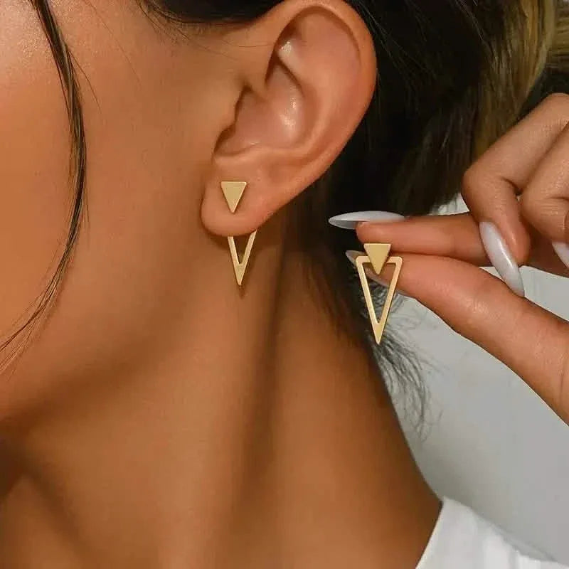 Chic Minimalist Triangle Design Earrings - A-1 Thread Vault