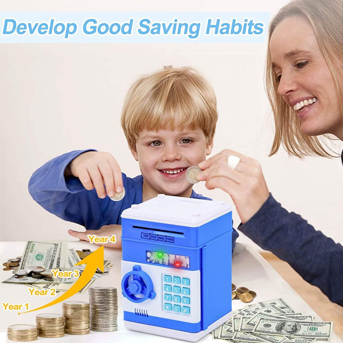 Children's Cartoon Password Box Piggy Bank - A-1 Thread Vault