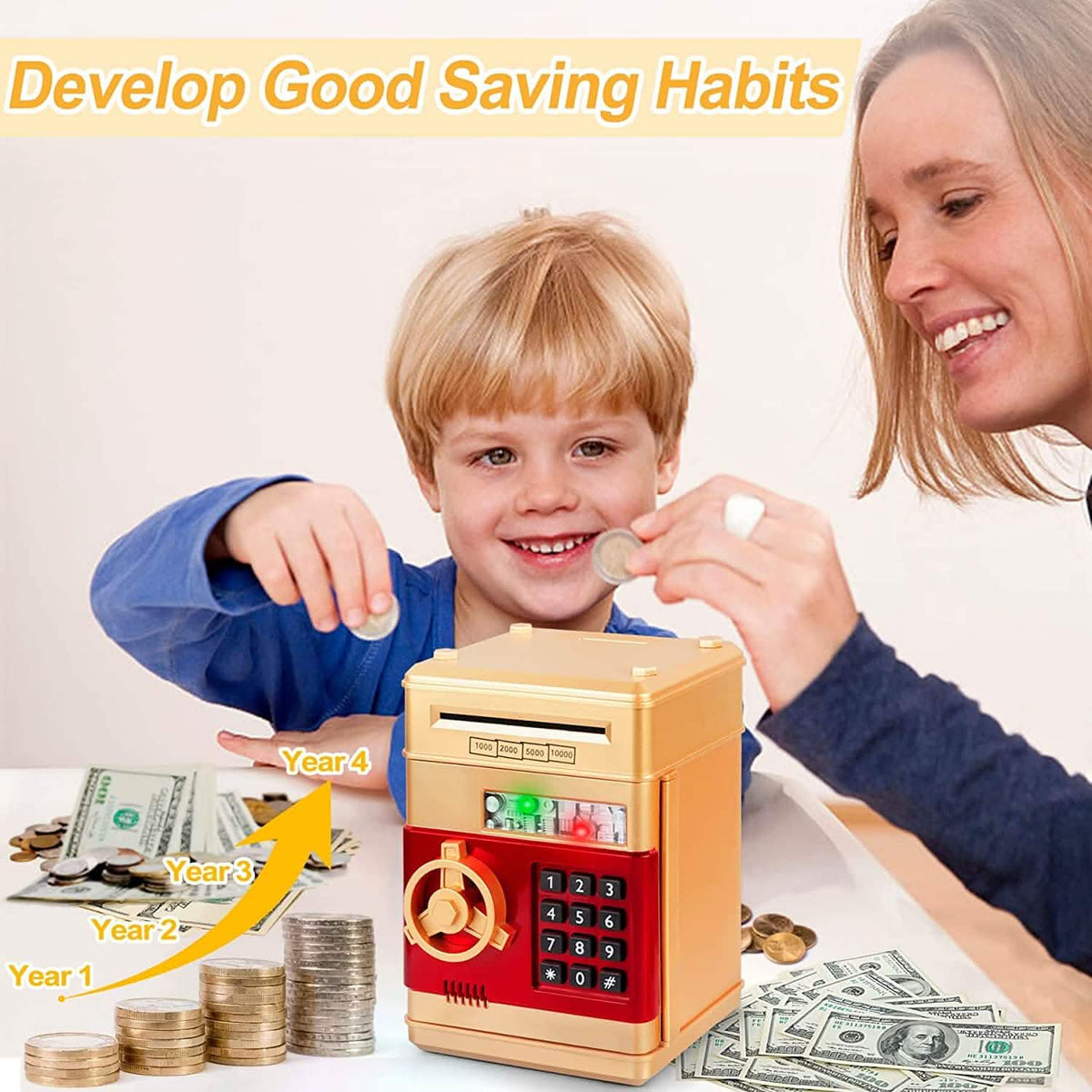 Children's Cartoon Password Box Piggy Bank - A-1 Thread Vault