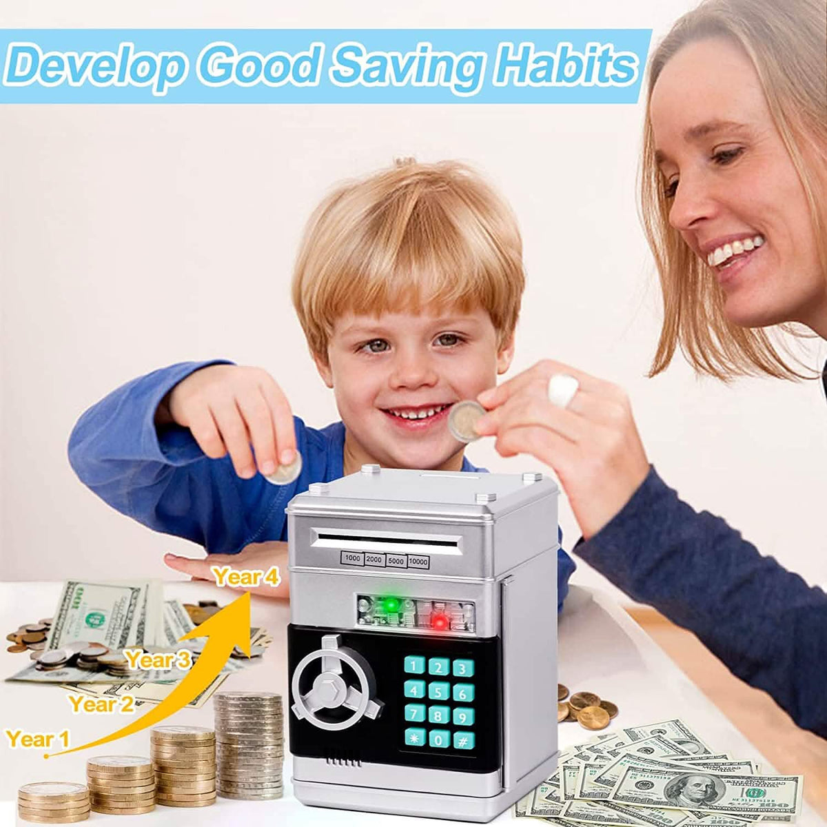 Children's Cartoon Password Box Piggy Bank - A-1 Thread Vault