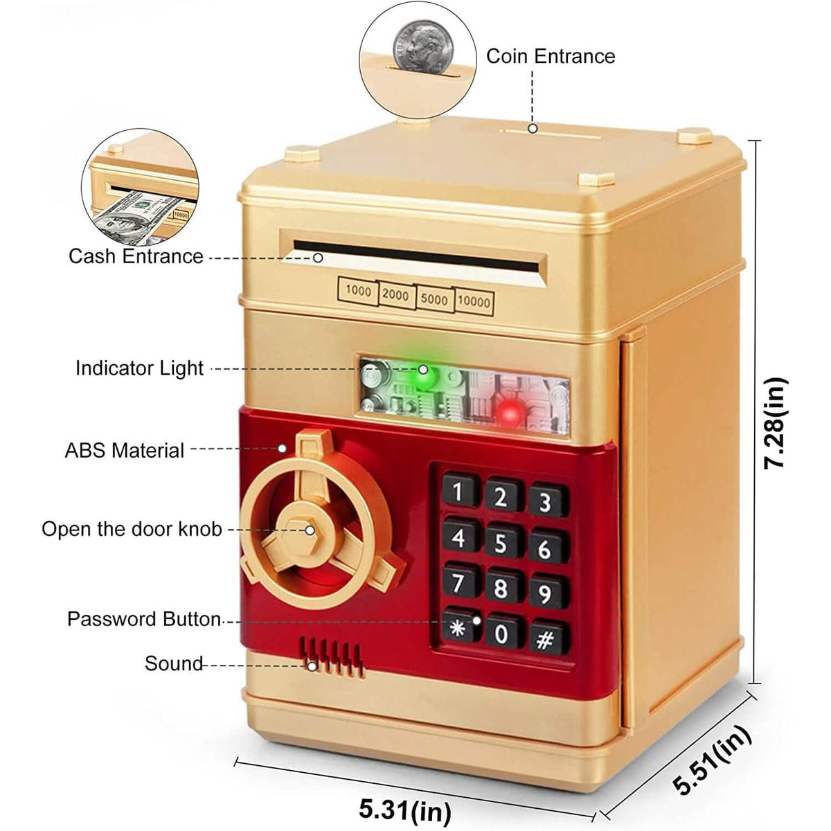 Children's Cartoon Password Box Piggy Bank - A-1 Thread Vault