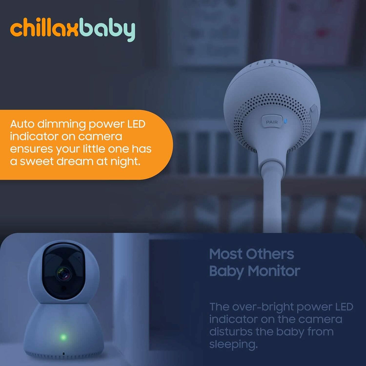 Chillax Giraffe Pro 1080p Camera and 4.3” Video Smart Baby Monitor (Refurbished) - A-1 Thread Vault