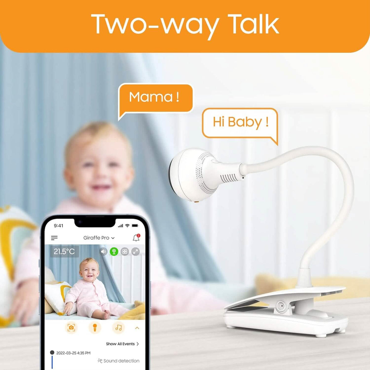 Chillax Giraffe Pro 1080p Camera and 4.3” Video Smart Baby Monitor (Refurbished) - A-1 Thread Vault