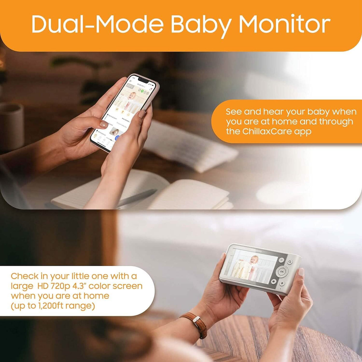 Chillax Giraffe Pro 1080p Camera and 4.3” Video Smart Baby Monitor (Refurbished) - A-1 Thread Vault