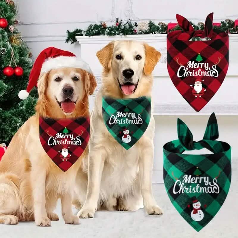 Christmas Pet Triangle Scarf Dog Bandanas - A-1 Thread Vault