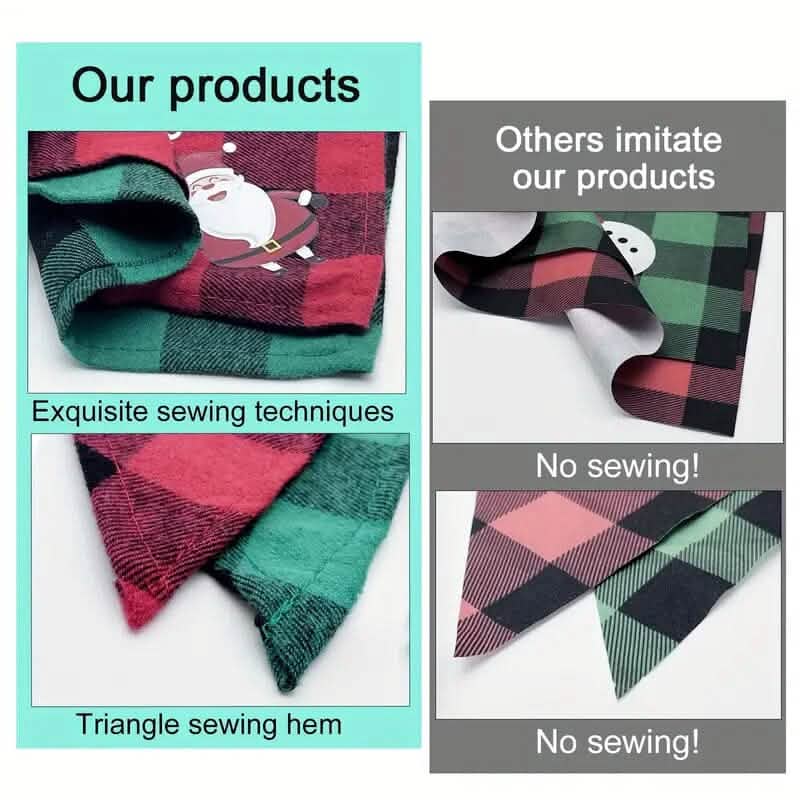 Christmas Pet Triangle Scarf Dog Bandanas - A-1 Thread Vault