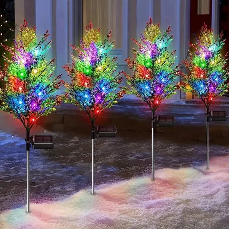 Christmas Solar Lawn Lamp, Garden Solar Light Tree - A-1 Thread Vault