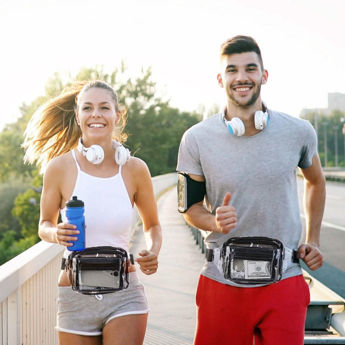 Clear Fanny Pack Unisex Transparent Waist Pouch Belt Bag - A-1 Thread Vault