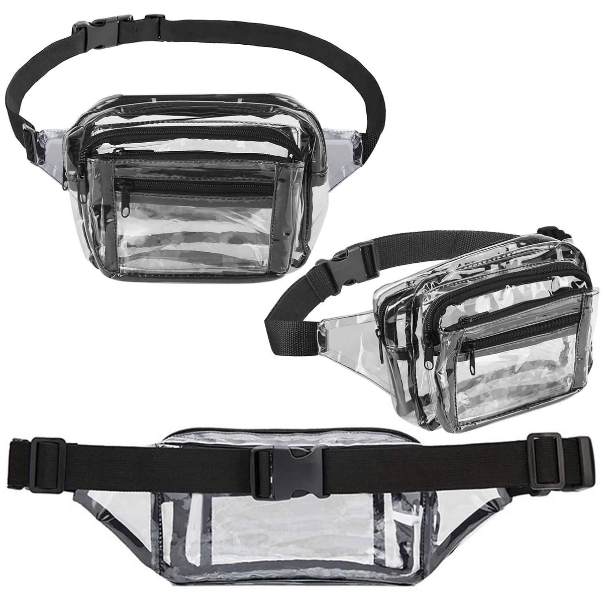 Clear Fanny Pack Unisex Transparent Waist Pouch Belt Bag - A-1 Thread Vault