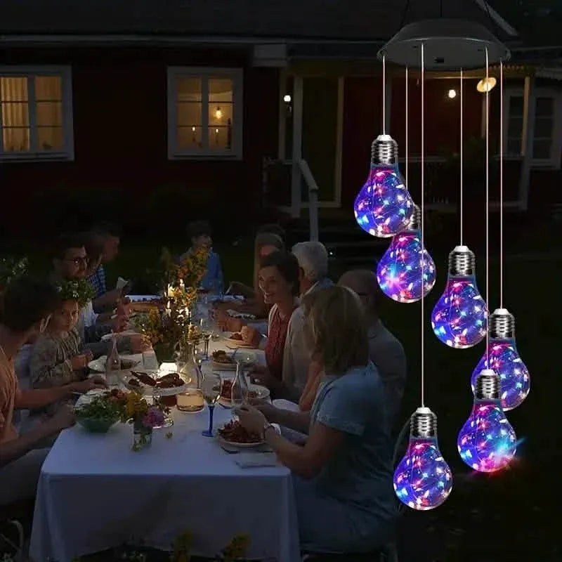 Colorful Lights Solar Wind Chimes for Outside - A-1 Thread Vault