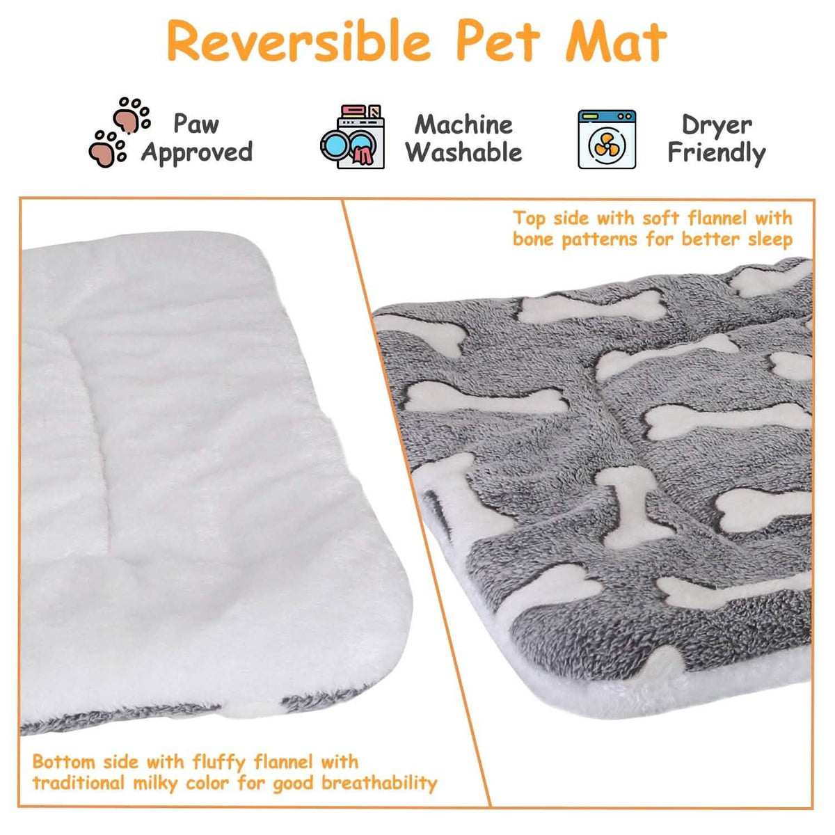 Comfortable Flannel Dog Bed Mat - A-1 Thread Vault