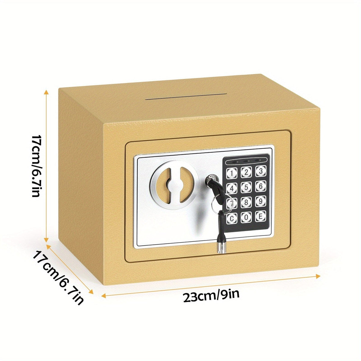 Compact Digital Safe Box – Keypad & Key Access - A-1 Thread Vault