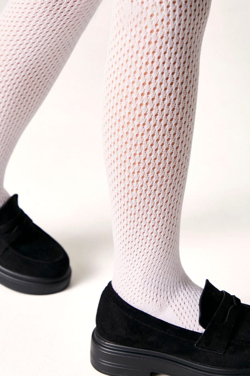 Conte-Kids Cotton Tights Miss 616 - Mesh Pattern - A-1 Thread Vault