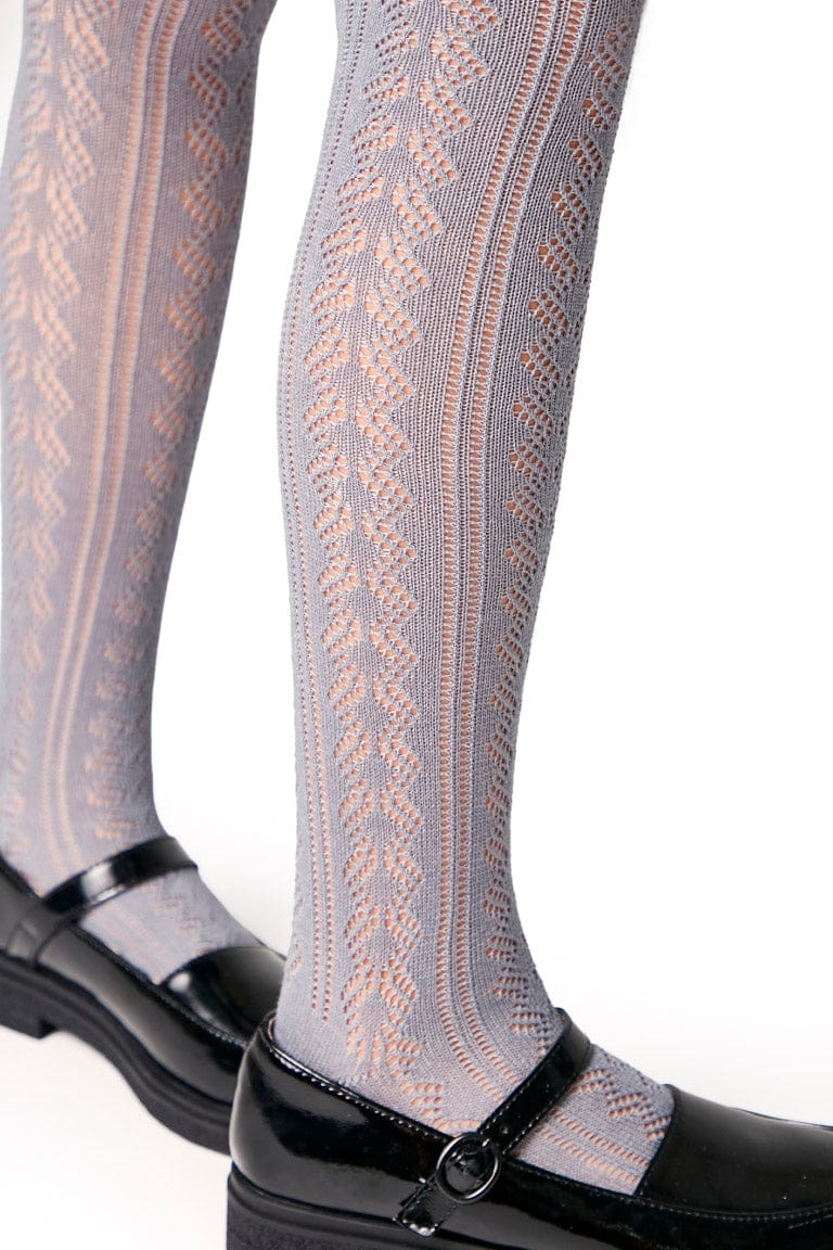 Conte-Kids Cotton Tights Miss 617 - Lace Pattern - A-1 Thread Vault