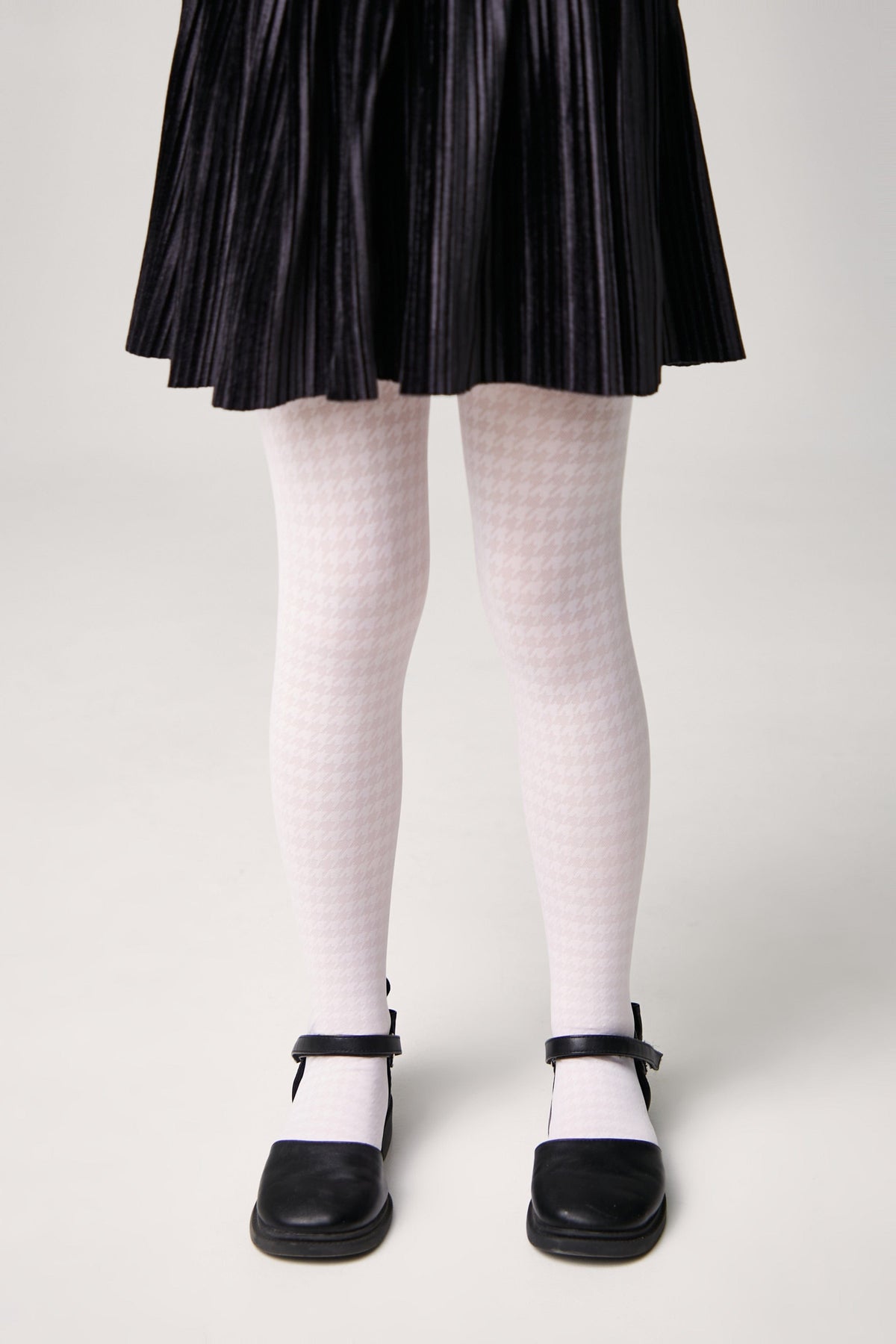 Conte Tights for girls Chanel 40 Den - Houndstooth Pattern - A-1 Thread Vault
