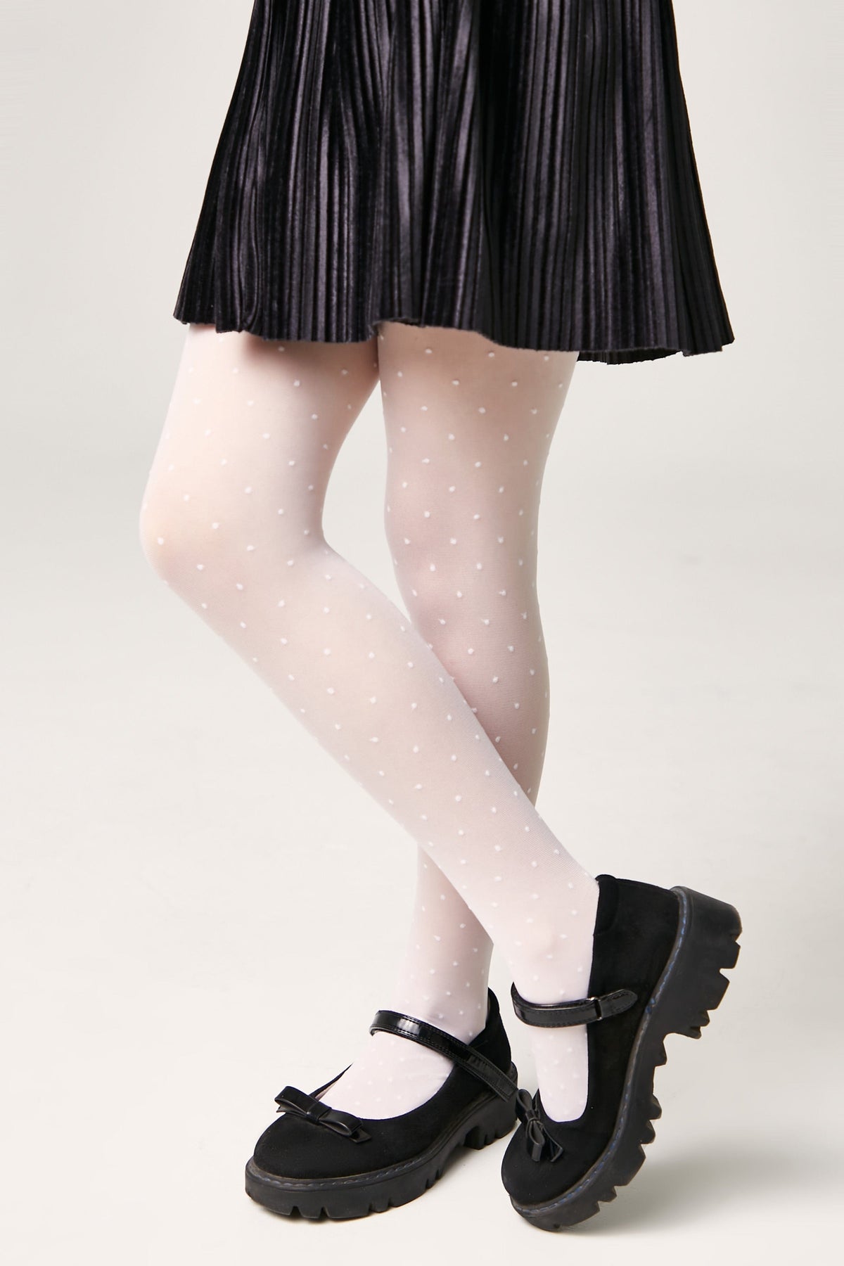 Conte Tights for girls Dotsy 30 Den - Reinforced Panty-Shorts Torso - A-1 Thread Vault