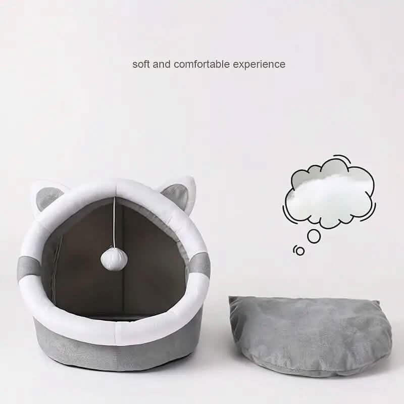 Contemporary Polyester Fiber Cat Bed - A-1 Thread Vault