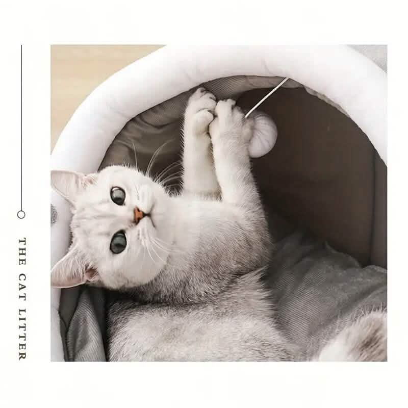 Contemporary Polyester Fiber Cat Bed - A-1 Thread Vault