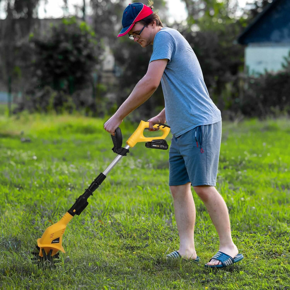 Cordless Electric Garden Tiller Cultivator With 20V Rechargeable Battery - A-1 Thread Vault