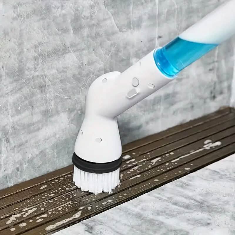 Cordless Electric Spin Scrubber with 6 Brush Heads and Adjustable Long Handle - A-1 Thread Vault