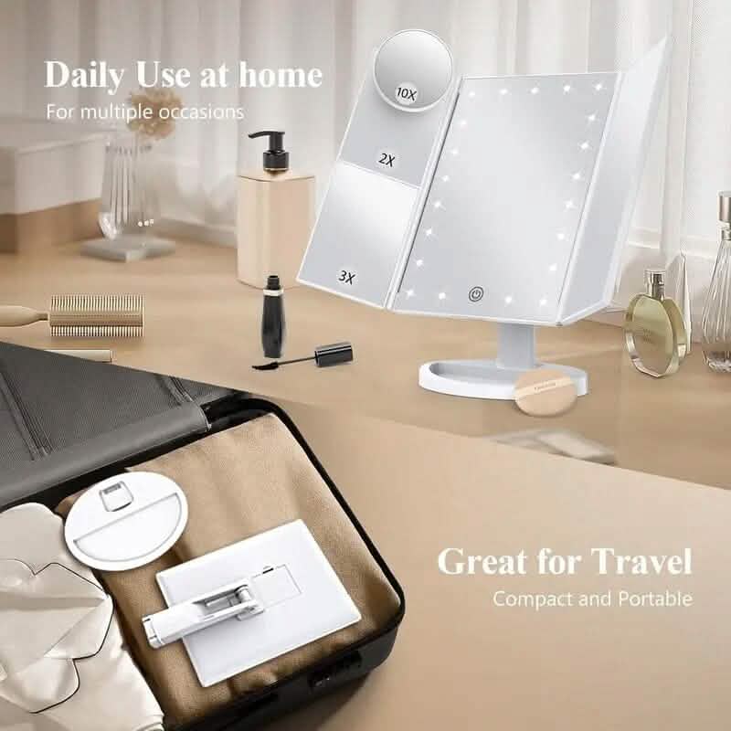 Cosmetic Mirror with Lights and 10X Magnification - A-1 Thread Vault