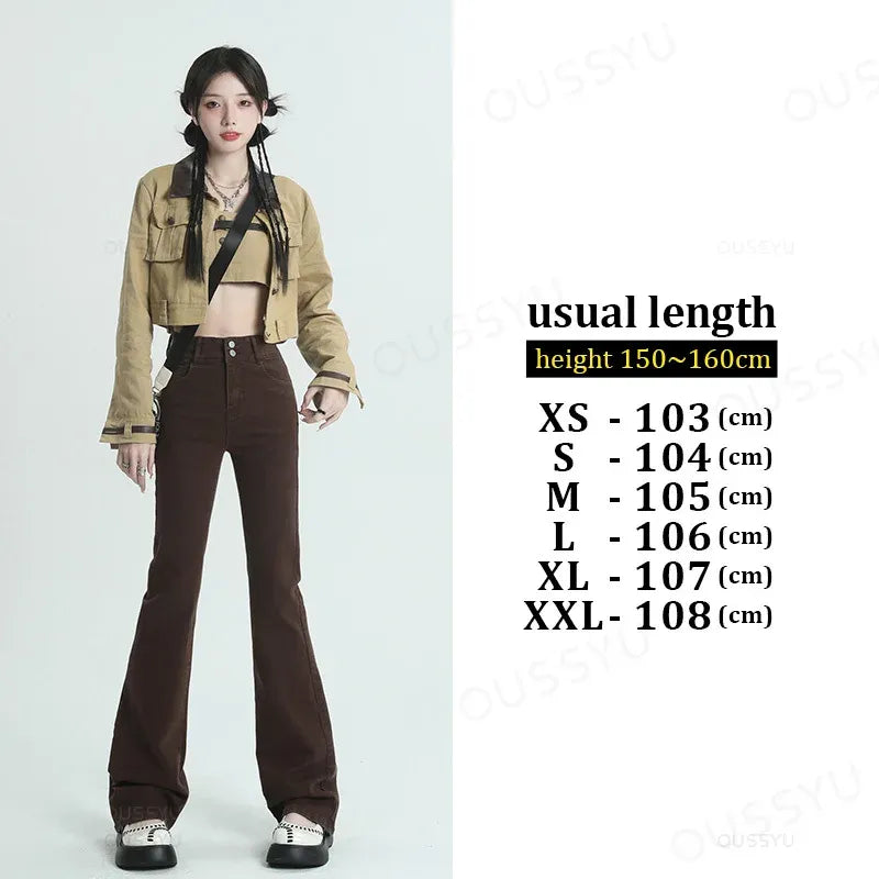 Cotton Denim Flared Pants