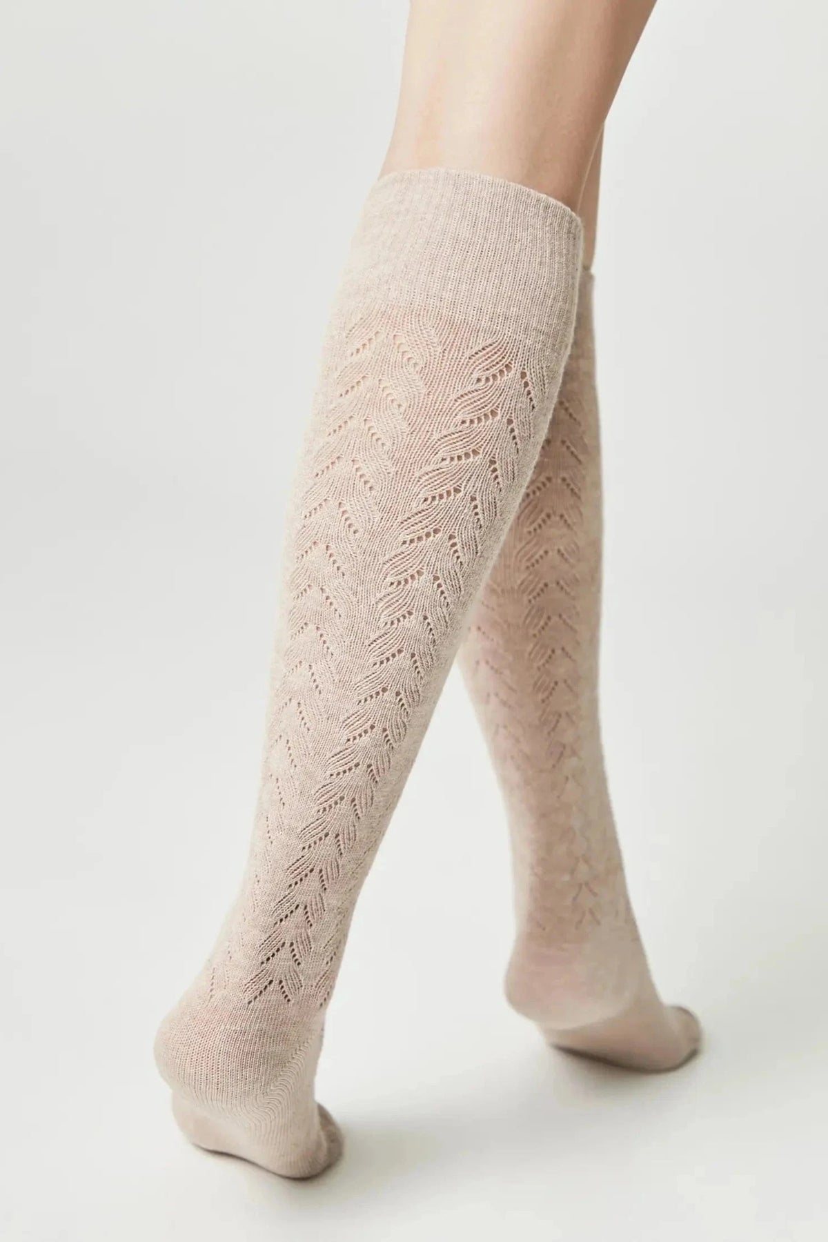 Cotton Knee Highs Conte Classic 010 - Cotton Blend and Knitted Pattern - A-1 Thread Vault