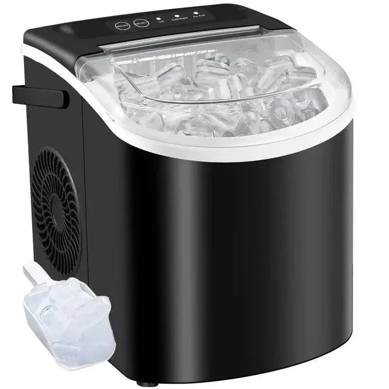 Countertop Portable Ice Maker – 26lb/24h, 9 Cubes/6min, Black - A-1 Thread Vault