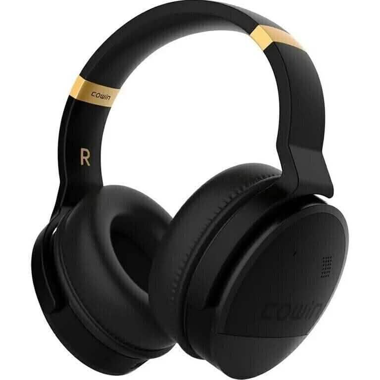 COWIN E8 Active Noise Cancelling Bluetooth Wireless Headphones Black & Gold (Refurbished) - A-1 Thread Vault