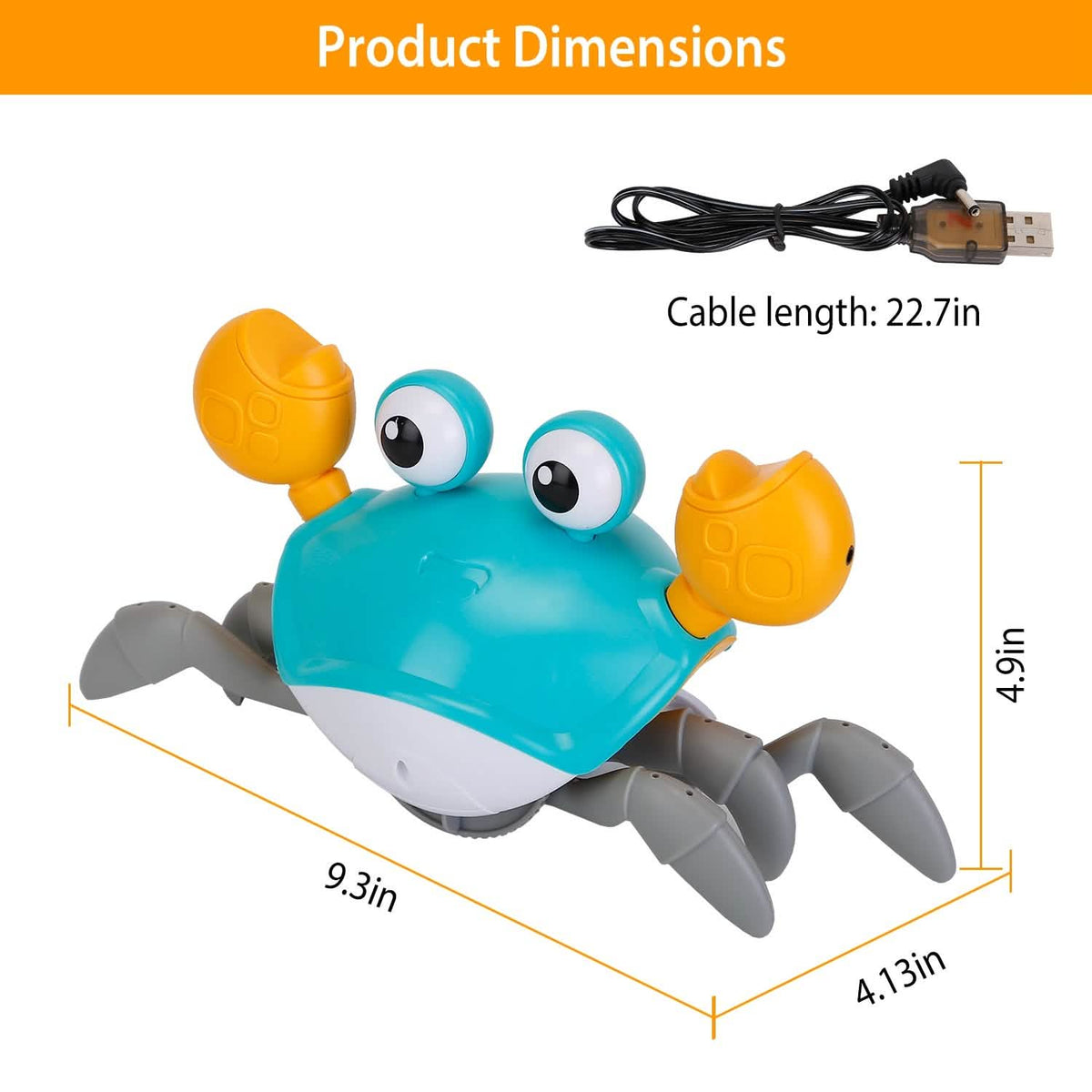 Crawling Crab Baby Toy with Music and LED Light - A-1 Thread Vault
