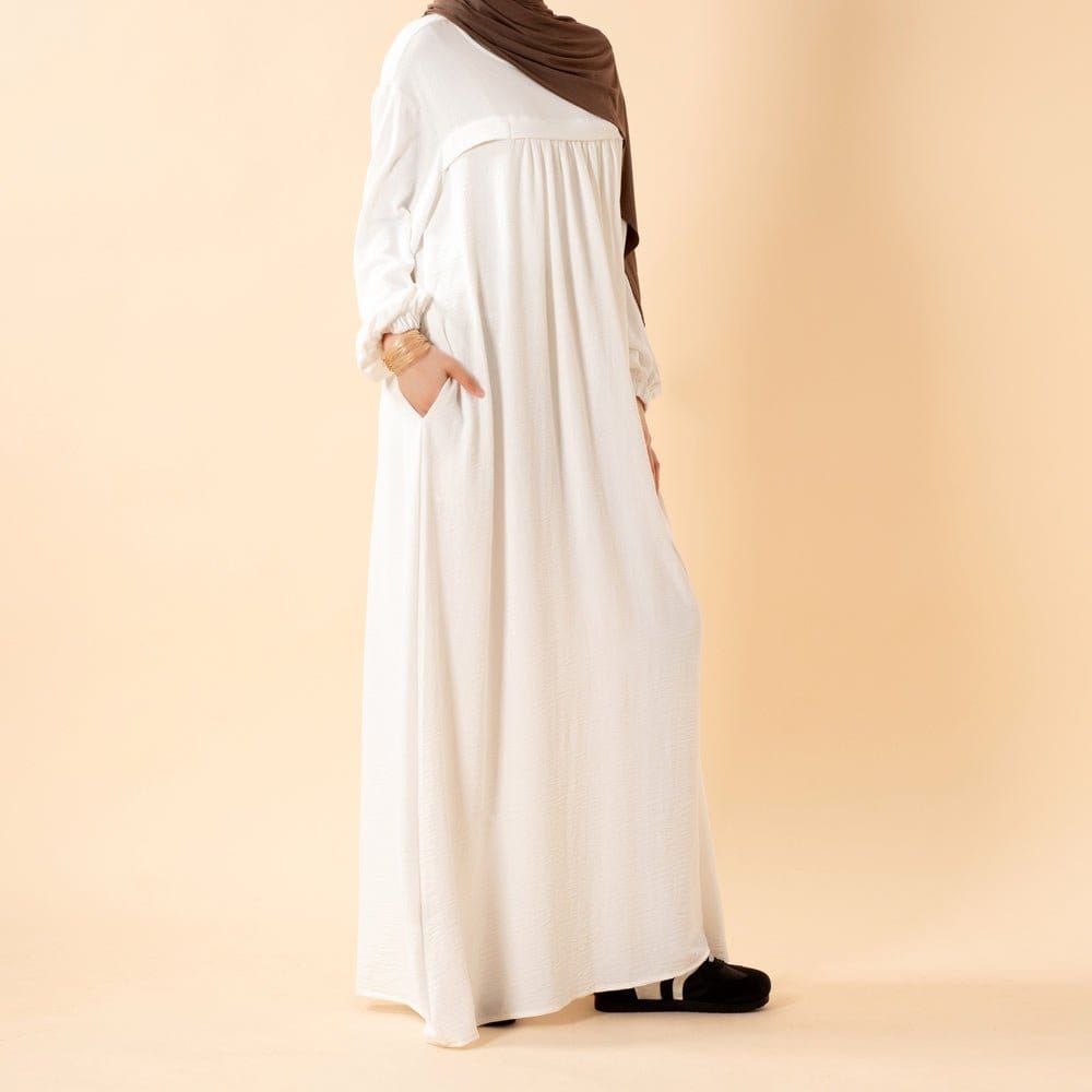 Crepe Abaya with Secure Pockets for Umrah (MA386) - A-1 Thread Vault