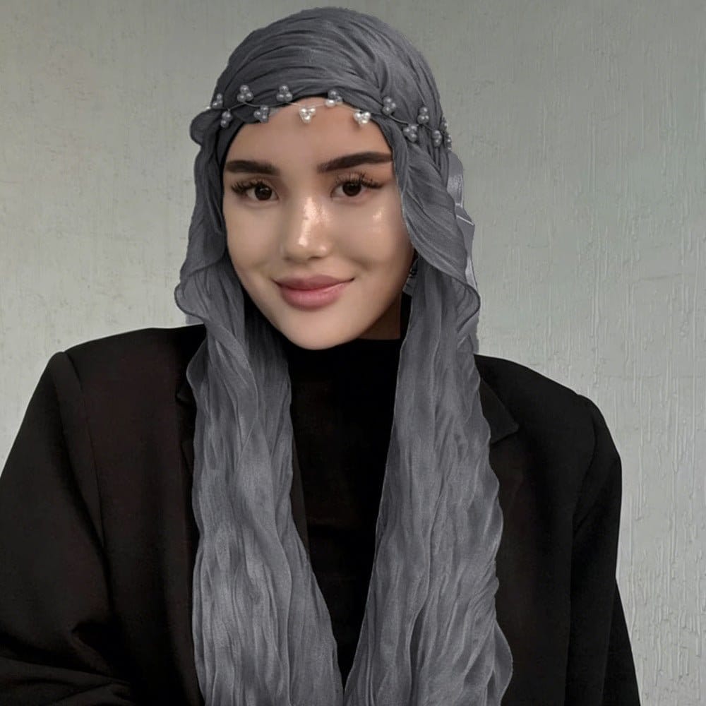 Crinkle Shimmer Hijab(MH228) - A-1 Thread Vault